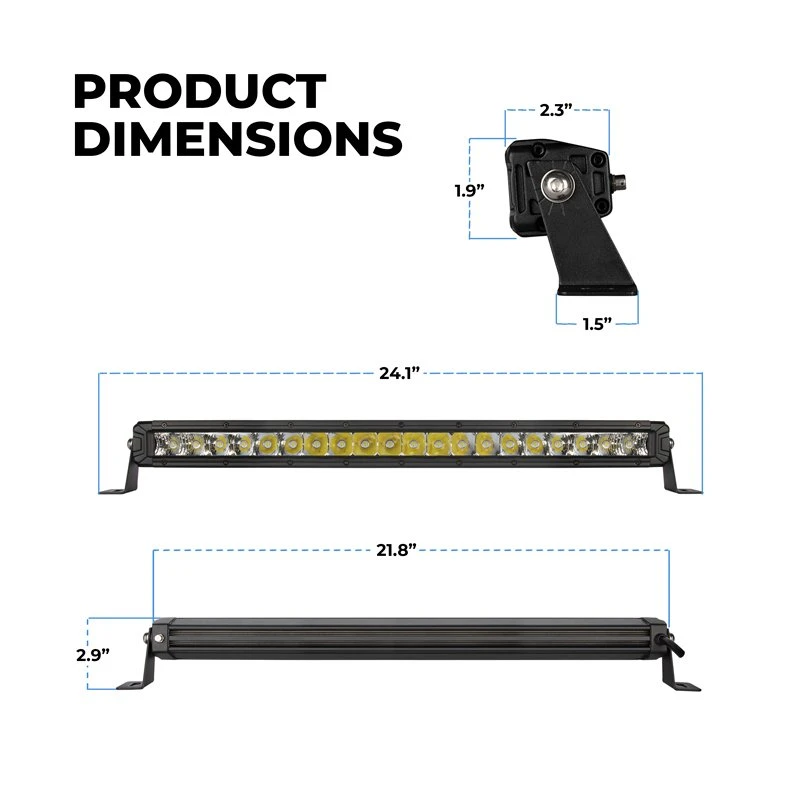 20" LED Light Bar - 7,200 Lumens Combination Beam - 5700K for Emergency & Service Vehicles 2 20" LED Light Bar - 7,200 Lumens Combination Beam - 5700K for Emergency & Service Vehicles - Image 2