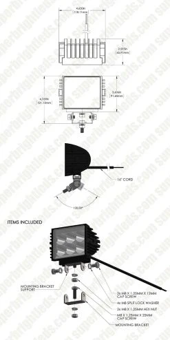 4-1/2" Xtra Series Off-Road LED Light Bar - 18W, 1,650 Lumens, Double Row - Durable Vehicle Lighting -Nebo Sales Store orbx5 18wd sp assembly digimark