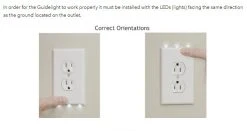SnapPower SafeLight Duplex Outlet Cover Plate with Integrated LED Lighting - Automatic On/Off, White Finish, 4000K -Nebo Sales Store orientation snap power