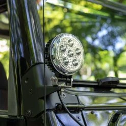 4.5" Round LED Pod Lights - 32W, 4,300 Lumens - 2 Pack for Vehicles & Emergency Use -Nebo Sales Store orr 32w r5 close up installed off