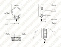4.5" Round LED Pod Lights - 32W, 4,300 Lumens - 2 Pack for Vehicles & Emergency Use -Nebo Sales Store orr 32w r5 left