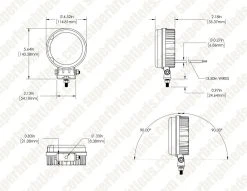 4.5" Round LED Pod Lights - 32W, 4,300 Lumens - 2 Pack for Vehicles & Emergency Use -Nebo Sales Store orr 32w r5 right