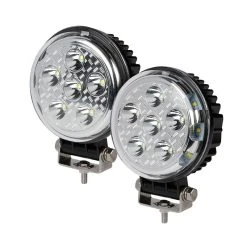 4.5" Round LED Pod Lights - 32W, 4,300 Lumens - 2 Pack for Vehicles & Emergency Use