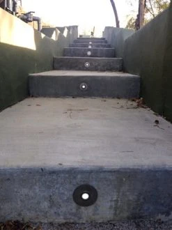 1W Round Metal Mini LED Deck/Step Lights - 6-Pack, 40mm, 4000K Natural White, Brushed Nickel - Energy-Efficient Outdoor Lighting -Nebo Sales Store outdoor landscape concrete stairs led light