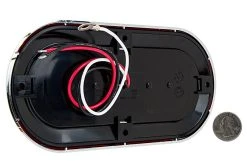 6” Oval LED Truck/Trailer Lights with Chrome Bezel - Surface Mount for Tail, Brake, Turn & Reverse Signals -Nebo Sales Store oval led truck trailer light built in flange back