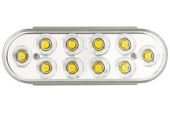 10-LED Oval White Trailer Backup Light - Durable & Bright Signal Lighting for Trucks -Nebo Sales Store oval reverse led truck lamp front
