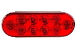 6" Oval LED Truck & Trailer Lights - Stop/Turn/Tail Lights with 3-Pin Connector - Flush Mount - 10 LEDs 15 6" Oval LED Truck & Trailer Lights - Stop/Turn/Tail Lights with 3-Pin Connector - Flush Mount - 10 LEDs -Nebo Sales Store oval stop tail turn led truck light front