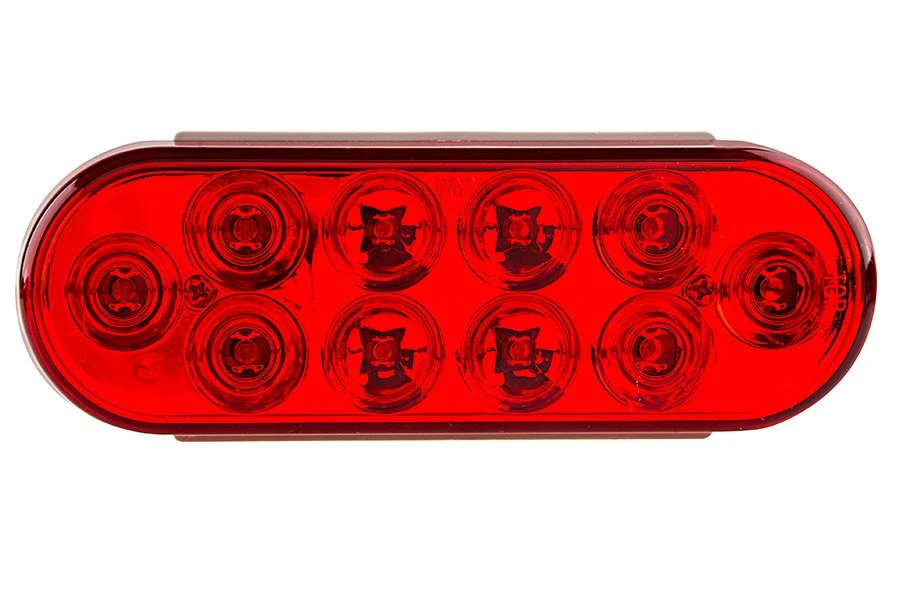 6" Oval LED Truck & Trailer Lights - Stop/Turn/Tail Lights with 3-Pin Connector - Flush Mount - 10 LEDs 3 6" Oval LED Truck & Trailer Lights - Stop/Turn/Tail Lights with 3-Pin Connector - Flush Mount - 10 LEDs - Image 3