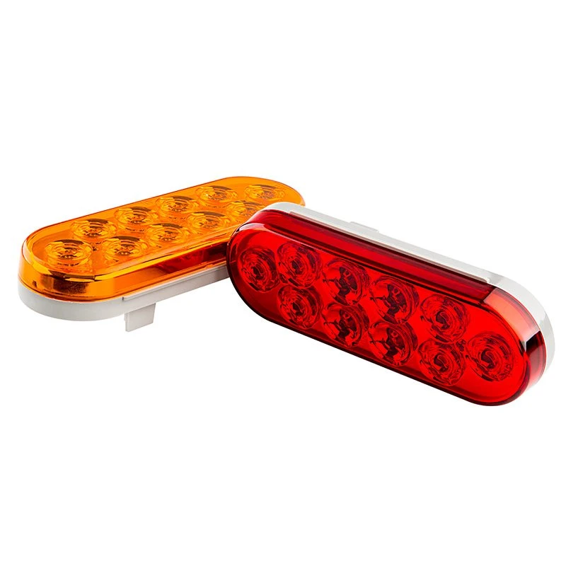 6" Oval LED Truck & Trailer Lights - Stop/Turn/Tail Lights with 3-Pin Connector - Flush Mount - 10 LEDs 1 6" Oval LED Truck & Trailer Lights - Stop/Turn/Tail Lights with 3-Pin Connector - Flush Mount - 10 LEDs