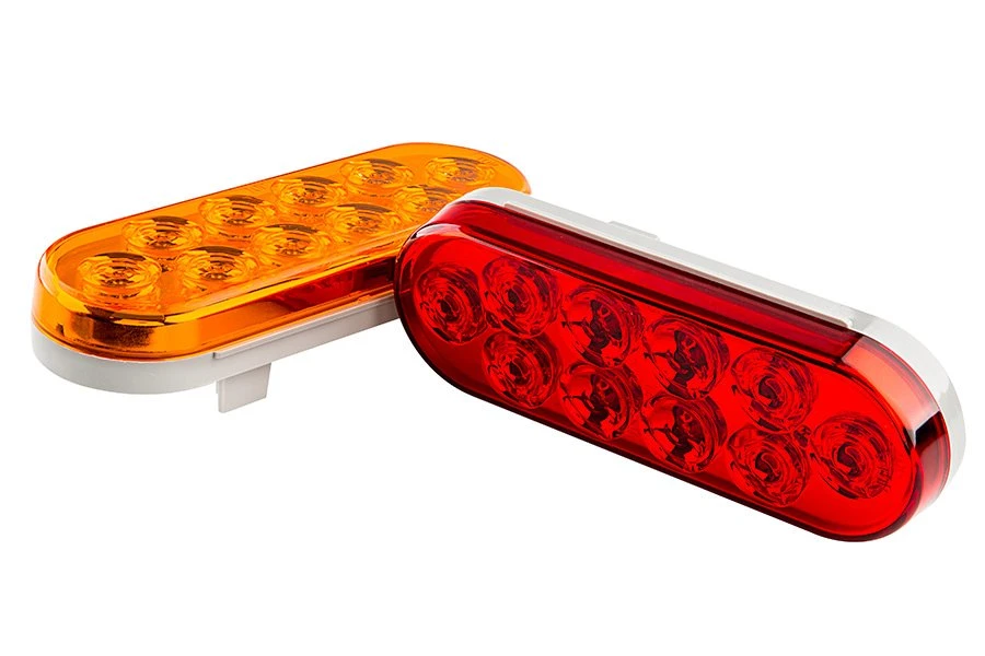 6" Oval LED Truck & Trailer Lights - Stop/Turn/Tail Lights with 3-Pin Connector - Flush Mount - 10 LEDs 2 6" Oval LED Truck & Trailer Lights - Stop/Turn/Tail Lights with 3-Pin Connector - Flush Mount - 10 LEDs - Image 2