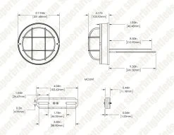 8" Bronze Round Integrated LED Bulkhead Light - 780 Lumens, 3000K Warm White - Indoor/Outdoor Wall Sconce -Nebo Sales Store ow0103g 12 830 orb