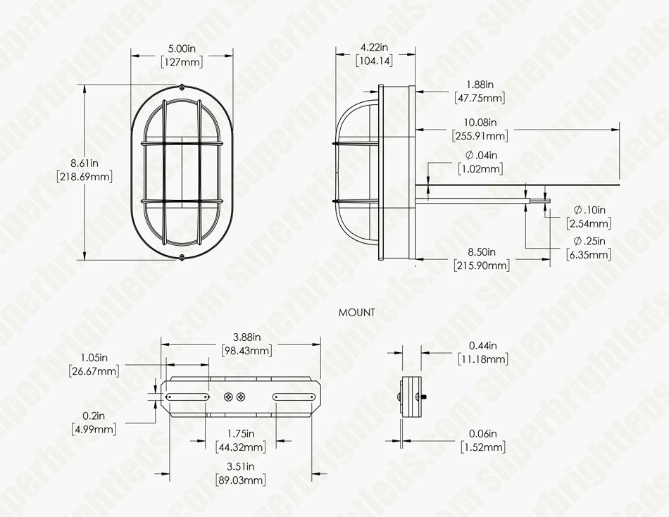 Bronze Integrated LED Bulkhead Light - 780 Lumens, 3000K/4000K - Indoor/Outdoor Wall Sconce 8 Bronze Integrated LED Bulkhead Light - 780 Lumens, 3000K/4000K - Indoor/Outdoor Wall Sconce - Image 8
