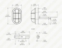 Integrated LED Bulkhead Light - 780 Lumens, 3000K/4000K, White Indoor/Outdoor Wall Sconce -Nebo Sales Store ow0104g 12 830 orb