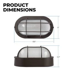 Bronze Integrated LED Bulkhead Light - 780 Lumens, 3000K/4000K - Indoor/Outdoor Wall Sconce 11 Bronze Integrated LED Bulkhead Light - 780 Lumens, 3000K/4000K - Indoor/Outdoor Wall Sconce -Nebo Sales Store ow0104g 12 8x orb dims updated new standard