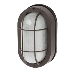 Bronze Integrated LED Bulkhead Light - 780 Lumens, 3000K/4000K - Indoor/Outdoor Wall Sconce