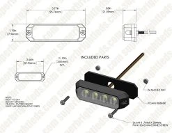 4" Grille and Surface Mount LED Strobe Light Head - 12W | High-Intensity Warning Light for Vehicles -Nebo Sales Store p strb aw12 assembly for site01