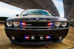 18W Green/White Grille & Surface Mount LED Strobe Light - High Visibility Warning Light for Vehicles -Nebo Sales Store p strb challenger front comp 2