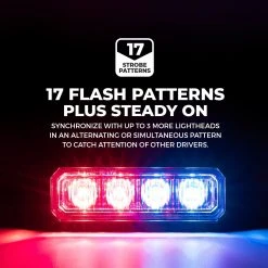 4" Grille and Surface Mount LED Strobe Light Head - 12W | High-Intensity Warning Light for Vehicles -Nebo Sales Store p strb x12 artboard2