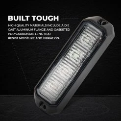 4" Grille and Surface Mount LED Strobe Light Head - 12W | High-Intensity Warning Light for Vehicles -Nebo Sales Store p strb x12 artboard4
