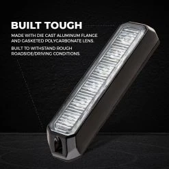 18W Green/White Grille & Surface Mount LED Strobe Light - High Visibility Warning Light for Vehicles -Nebo Sales Store p strb x18 artboard4