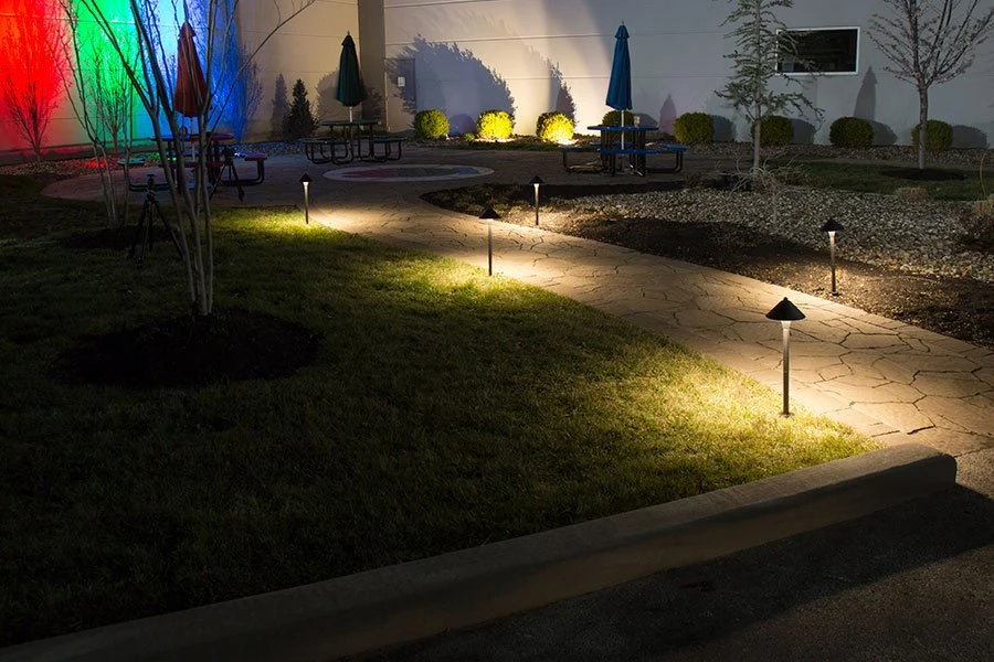 Adjustable Height Landscape LED Path Lights with Hammered Shade - 3 Watt Black Outdoor Lighting 7 Adjustable Height Landscape LED Path Lights with Hammered Shade - 3 Watt Black Outdoor Lighting - Image 7
