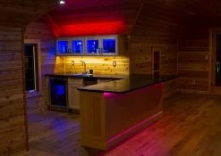 RGBW LED Strip Kit - 5m Color Changing + White LED Tape Light - Bluetooth Smartphone App Controlled - Under Cabinet Lighting -Nebo Sales Store pink