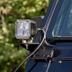 3" 40W Square LED Light Pod - 4,000 Lumens, 60-Degree Flood Beam for Off-Road & Emergency Vehicles 14 3" 40W Square LED Light Pod - 4,000 Lumens, 60-Degree Flood Beam for Off-Road & Emergency Vehicles -Nebo Sales Store pl 40w s60 app close up installed