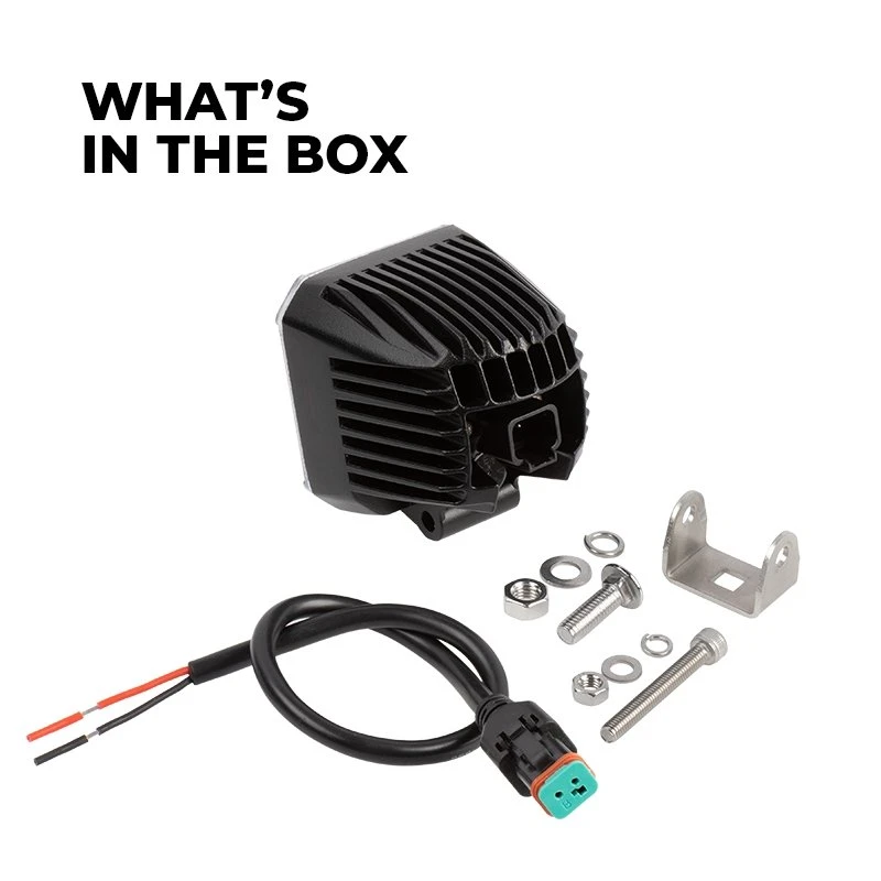 3" 40W Square LED Light Pod - 4,000 Lumens, 60-Degree Flood Beam for Off-Road & Emergency Vehicles 3 3" 40W Square LED Light Pod - 4,000 Lumens, 60-Degree Flood Beam for Off-Road & Emergency Vehicles - Image 3