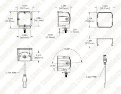 3” LED Pod Lights - 20W Square Off-Road Lights with Yellow Lens, 2,000 Lumens, Fog Beam - Single 19 3” LED Pod Lights - 20W Square Off-Road Lights with Yellow Lens, 2,000 Lumens, Fog Beam - Single -Nebo Sales Store pl y20w x