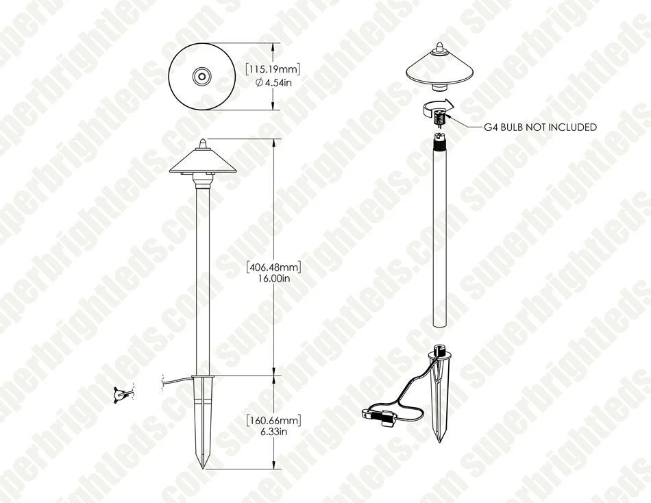 Smart Landscape LED Cone Shade Path Light with G4 RGBW Bulb - Alexa & Google Assistant Compatible 9 Smart Landscape LED Cone Shade Path Light with G4 RGBW Bulb - Alexa & Google Assistant Compatible - Image 9