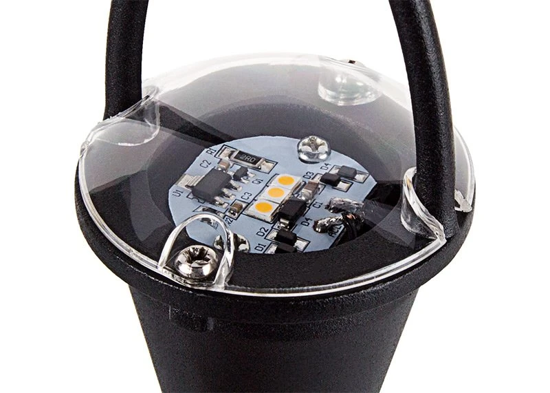 Adjustable Height Landscape LED Path Lights with Hammered Shade - 3 Watt Black Outdoor Lighting 4 Adjustable Height Landscape LED Path Lights with Hammered Shade - 3 Watt Black Outdoor Lighting - Image 4