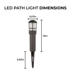 3W LED Pathway Light - Low Voltage Landscape Lighting, 15W Equivalent, 4000K Cool White, Mini Bollard Post -Nebo Sales Store plmb xk3br dim updated