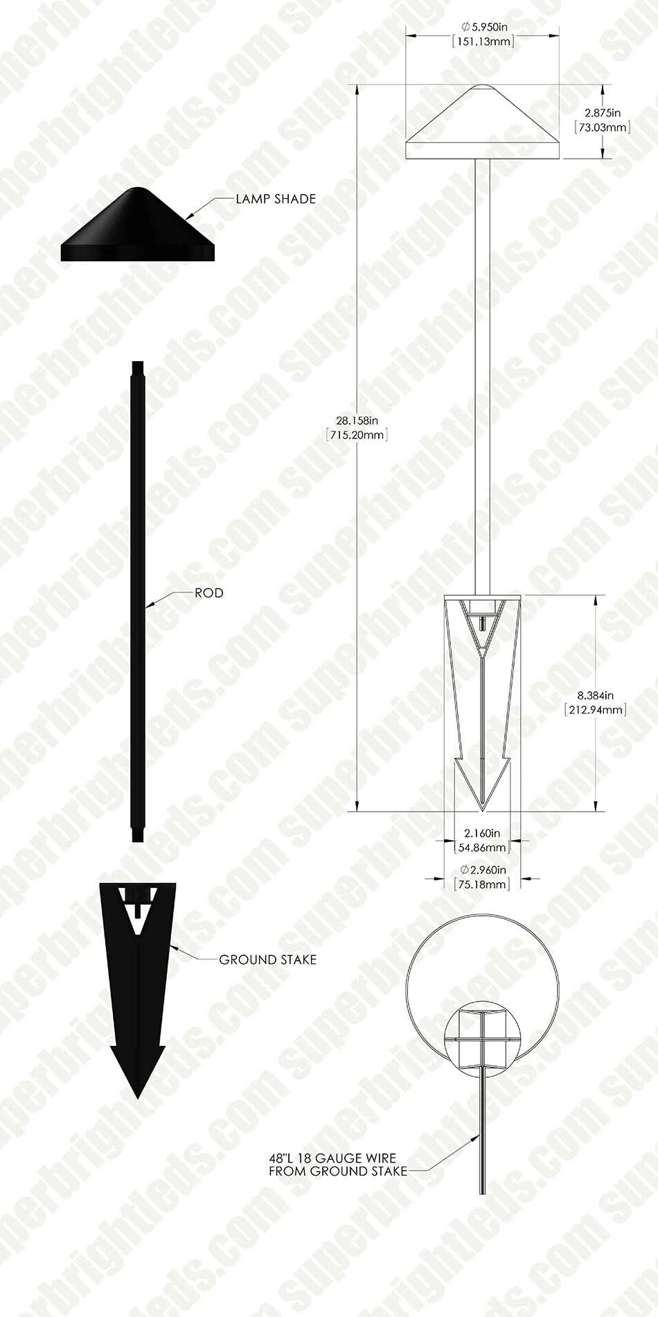 3W Landscape LED Path Lights with Offset Cone Shade - Energy-Efficient Outdoor Lighting 12 3W Landscape LED Path Lights with Offset Cone Shade - Energy-Efficient Outdoor Lighting - Image 12