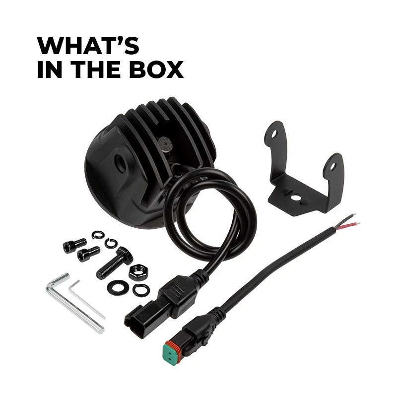 3" LED Pod Lights - 20W Round Off-Road Lights with Yellow Lens, 2,000 Lumens, Fog Lights, 2-Pack 3 3" LED Pod Lights - 20W Round Off-Road Lights with Yellow Lens, 2,000 Lumens, Fog Lights, 2-Pack - Image 3