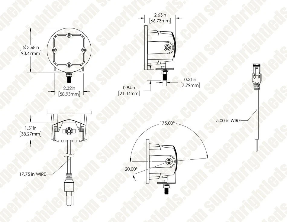 3" LED Pod Lights - 20W Round Off-Road Lights with Yellow Lens, 2,000 Lumens, Fog Lights, 2-Pack 9 3" LED Pod Lights - 20W Round Off-Road Lights with Yellow Lens, 2,000 Lumens, Fog Lights, 2-Pack - Image 9