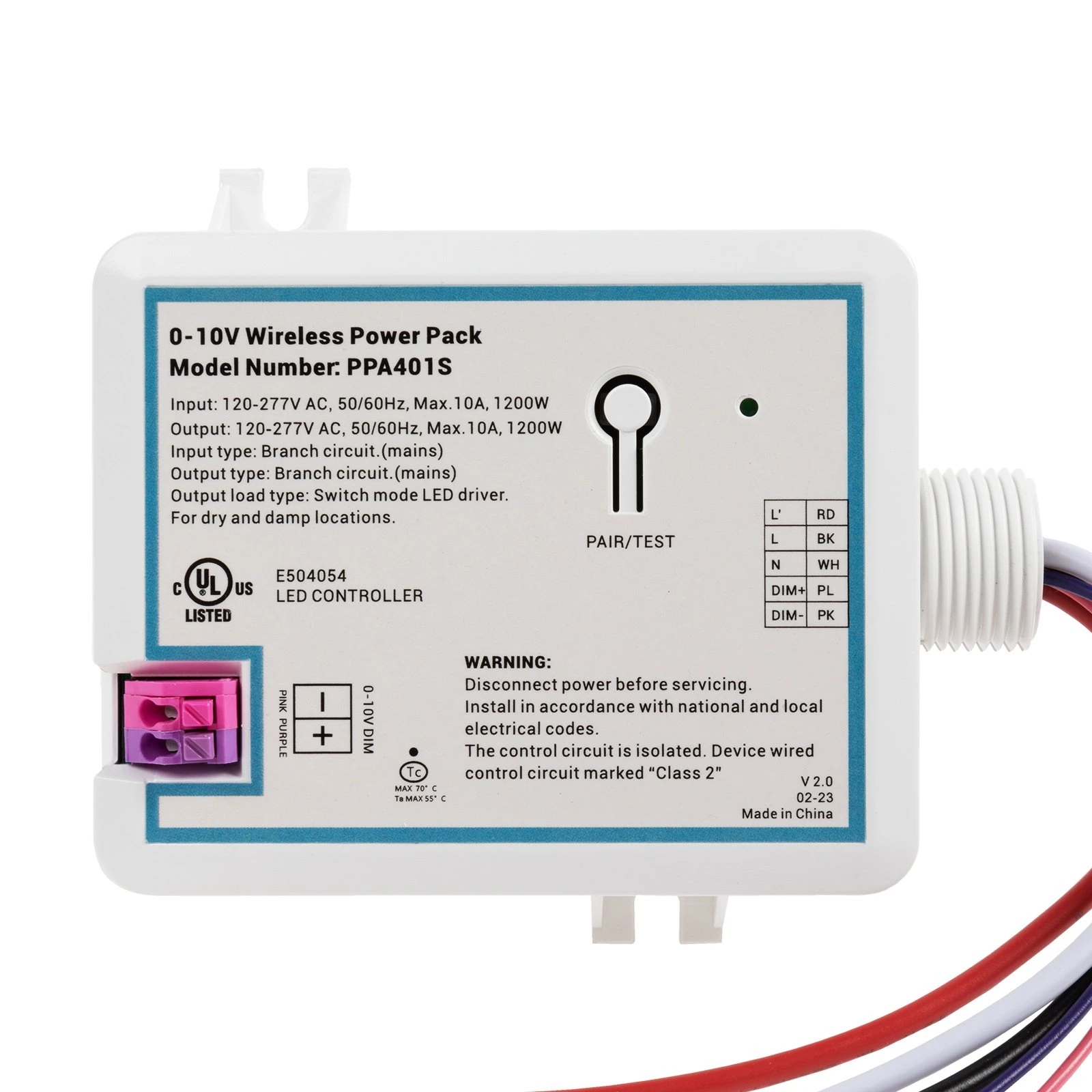 Vealite RF Wireless 0-10V Dimming Module - 120-277 VAC - Compatible with Residential Lighting & Dimmers 2 Vealite RF Wireless 0-10V Dimming Module - 120-277 VAC - Compatible with Residential Lighting & Dimmers - Image 2