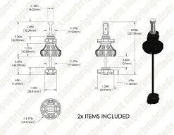 PSX24W LED Fanless Headlight/Fog Light Conversion Kit - 4,000 Lumens/Set - Cool White - Vehicle Lighting -Nebo Sales Store psx24w hlv4 for site