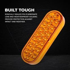 6" Oval LED Strobe Light for Trucks & Trailers - 24 LEDs, Red, 12V/24V - High Visibility Signal Lighting -Nebo Sales Store pt strb x24artboard4