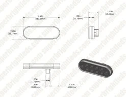 10-LED Oval White Trailer Backup Light - Durable & Bright Signal Lighting for Trucks -Nebo Sales Store pt whp10 assembly for site