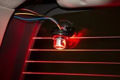 Mini LED Hideaway Strobe Lights - 360-Degree Emergency Vehicle Warning Lights with Built-In Controller - Surface Mount - White -Nebo Sales Store red mini strobe light suction cup back window