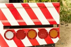 5-1/2" Round LED Truck & Trailer Lights with Reflector Flange - Stop/Turn/Tail - 24 LEDs - 3-Pin Connector - Flush Mount -Nebo Sales Store round led truck trailer light built in reflectorized flange truck fender bumper