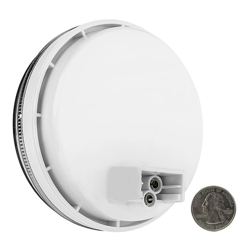 4" Round LED Truck & Trailer Lights - Clear Lens, 17 LEDs, 3-Pin Connector, Flush Mount - Brake/Turn/Tail Lights 4 4" Round LED Truck & Trailer Lights - Clear Lens, 17 LEDs, 3-Pin Connector, Flush Mount - Brake/Turn/Tail Lights - Image 4