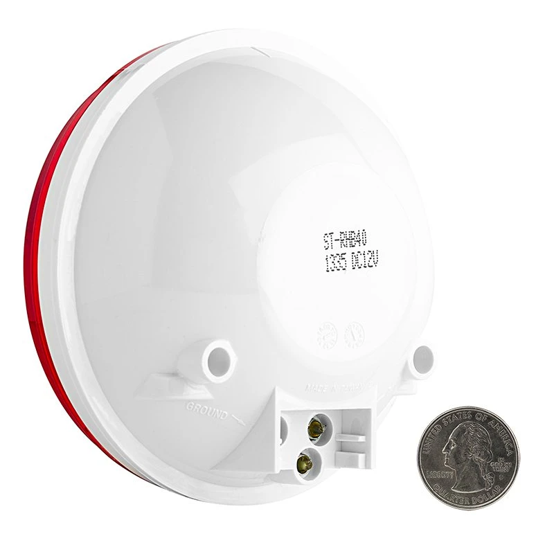 4" Round LED Truck & Trailer Lights - Red Stop/Turn/Tail Lights with 3-Pin Connector - 40 LEDs - Flush Mount 4 4" Round LED Truck & Trailer Lights - Red Stop/Turn/Tail Lights with 3-Pin Connector - 40 LEDs - Flush Mount - Image 4