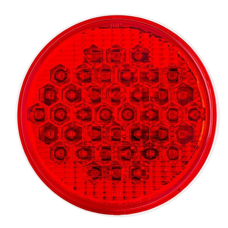 4" Round LED Truck & Trailer Lights - Red Stop/Turn/Tail Lights with 3-Pin Connector - 40 LEDs - Flush Mount 2 4" Round LED Truck & Trailer Lights - Red Stop/Turn/Tail Lights with 3-Pin Connector - 40 LEDs - Flush Mount - Image 2