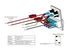 4-Position Waterproof LED Rocker Switch Panel with 12V Socket & Dual USB Ports - 12VDC 24A - RSP2-4 -Nebo Sales Store rsp2 4wiring diagram