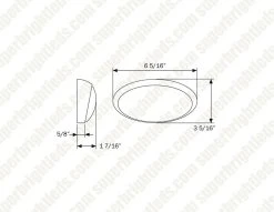 Optronics LED RV Porch and Utility Light - 16 LEDs, Amber/Clear, Oval Design for Vehicles -Nebo Sales Store rvpll11abp dim drawing