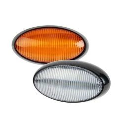 Optronics LED RV Porch and Utility Light - 16 LEDs, Amber/Clear, Oval Design for Vehicles