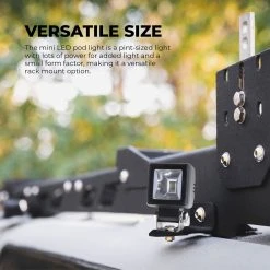 2.5” Square Mini LED Pod Light - Flood Beam, Amber Accent, 1,850 Lumens, 6500K - Single or 2-Pack for Emergency & Service Vehicles -Nebo Sales Store sbl imagegalleries r1 mpl aw20w fl app up close