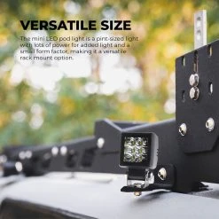 2.5" Square Mini LED Pod Light - 1,850 Lumens Spot Beam, 5700K, Single - Vehicle Lighting 10 2.5" Square Mini LED Pod Light - 1,850 Lumens Spot Beam, 5700K, Single - Vehicle Lighting -Nebo Sales Store sbl imagegalleries r1 mpl aw20w sp app up close