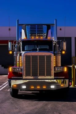 Triangle LED Turn Signal Light for Peterbilt 379 Trucks - 31 LEDs, Bullet Connector, Surface Mount - PBT-A31 16 Triangle LED Turn Signal Light for Peterbilt 379 Trucks - 31 LEDs, Bullet Connector, Surface Mount - PBT-A31 -Nebo Sales Store semi truck marker lights cabin turn signal led lights parked landing doc0